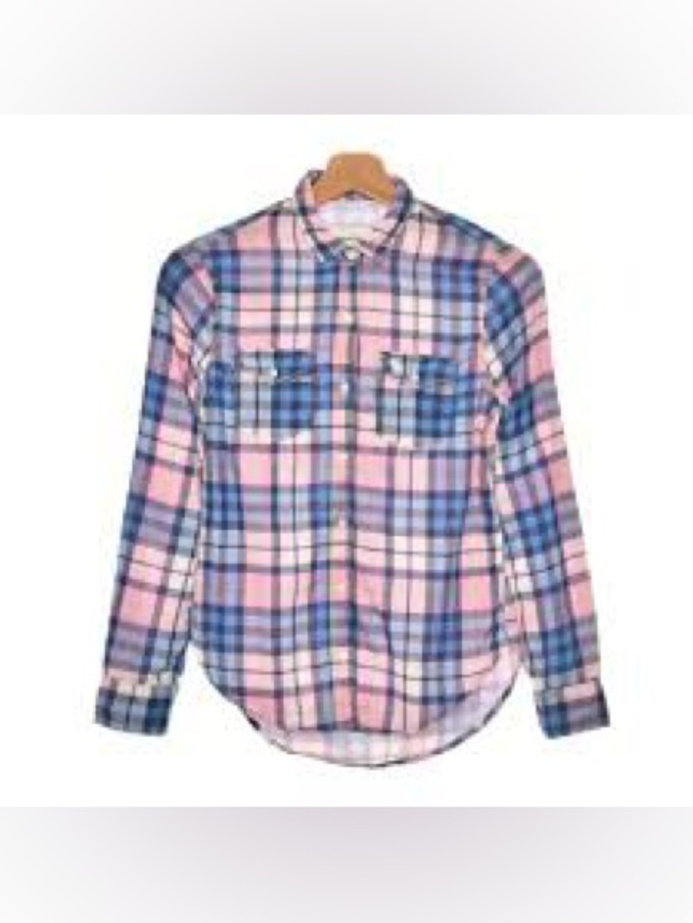 Abercrombie kids plaid button down shirt